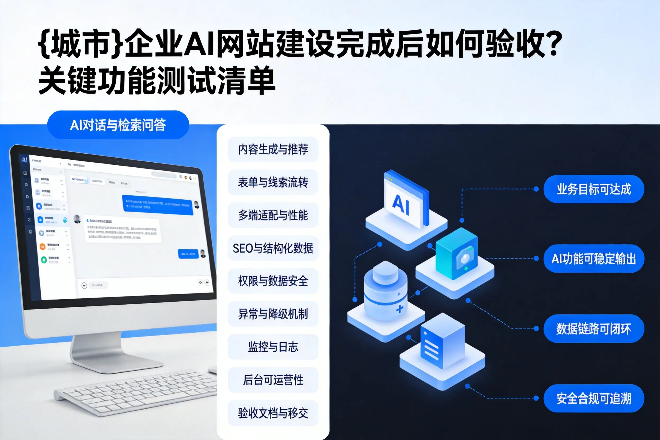 聊城企业AI网站建设完成后如何验收？关键功能测试清单