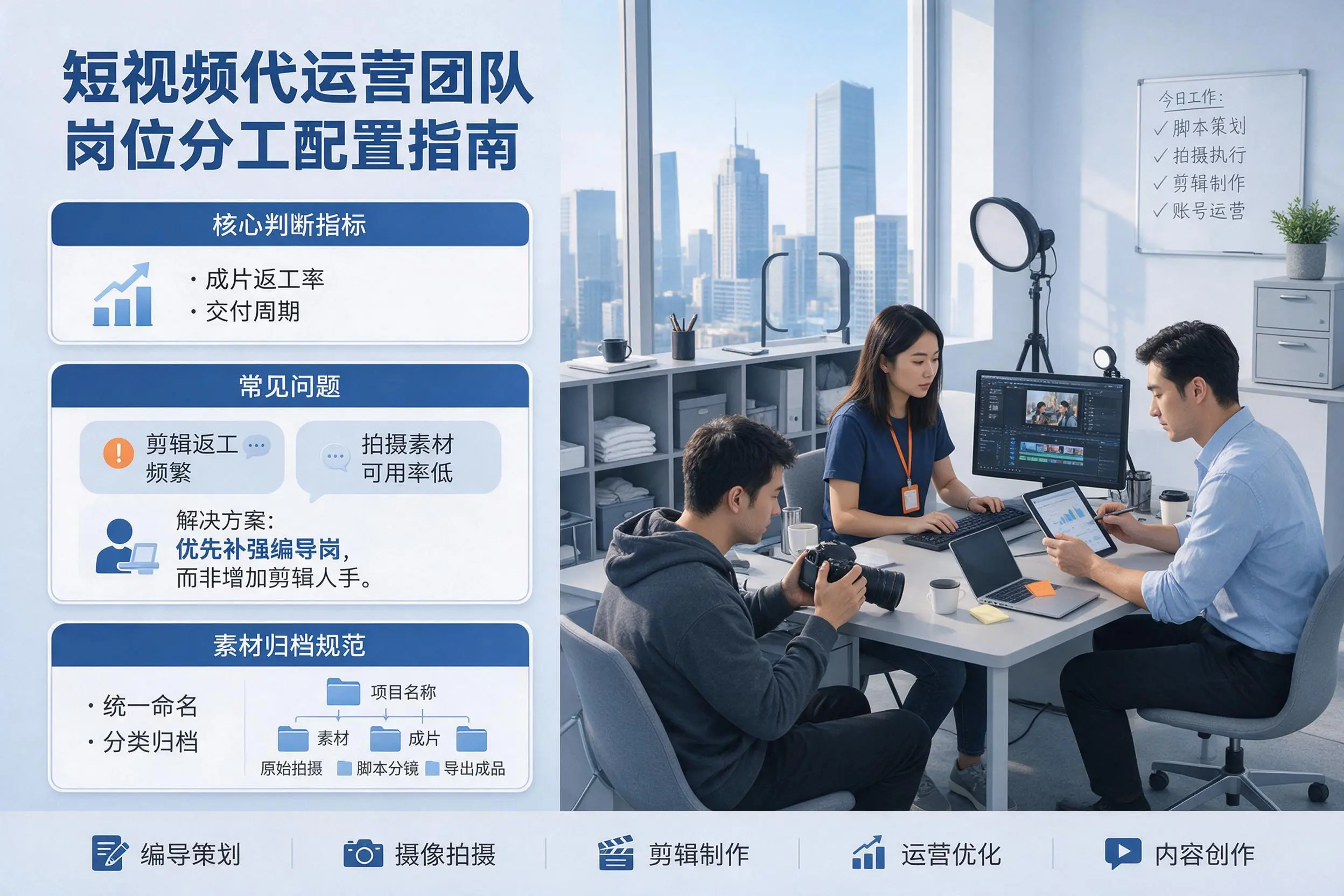 短视频代运营团队如何配置？聊城企业岗位分工科普说明