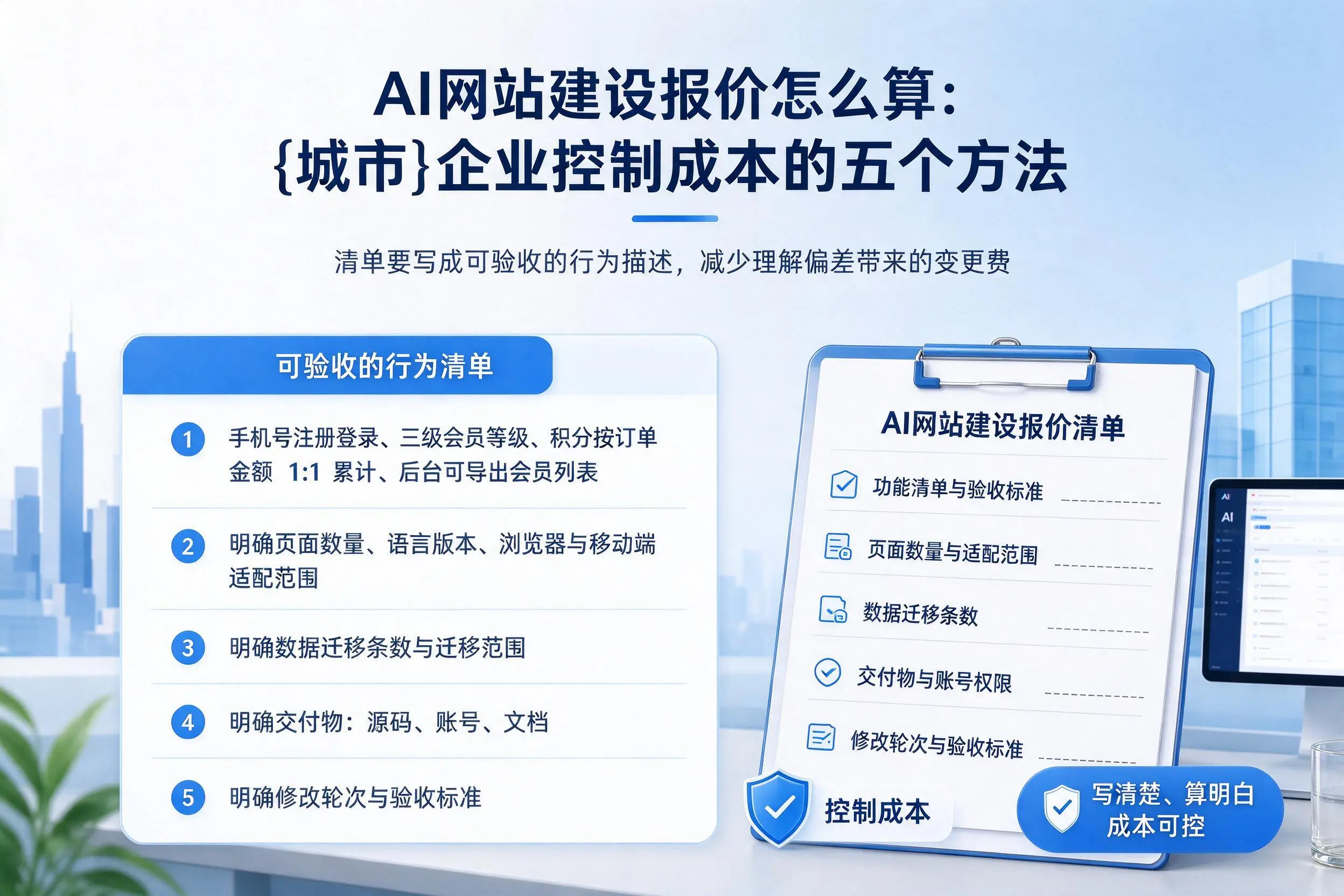 AI网站建设报价怎么算：聊城企业控制成本的五个方法